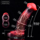 5.58in 7.17in Silicone Horse Cock Sleeve Cock Ring Hollow Vibrating Dildo