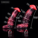 5.58in 7.17in Silicone Horse Cock Sleeve Cock Ring Hollow Vibrating Dildo