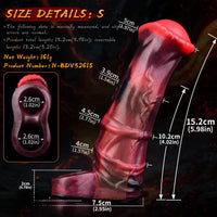 5.58in 7.17in Silicone Horse Cock Sleeve Cock Ring Hollow Vibrating Dildo