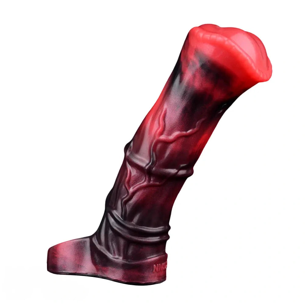 5.58in 7.17in Silicone Horse Cock Sleeve Vibrating Hollow Waterproof Dildo