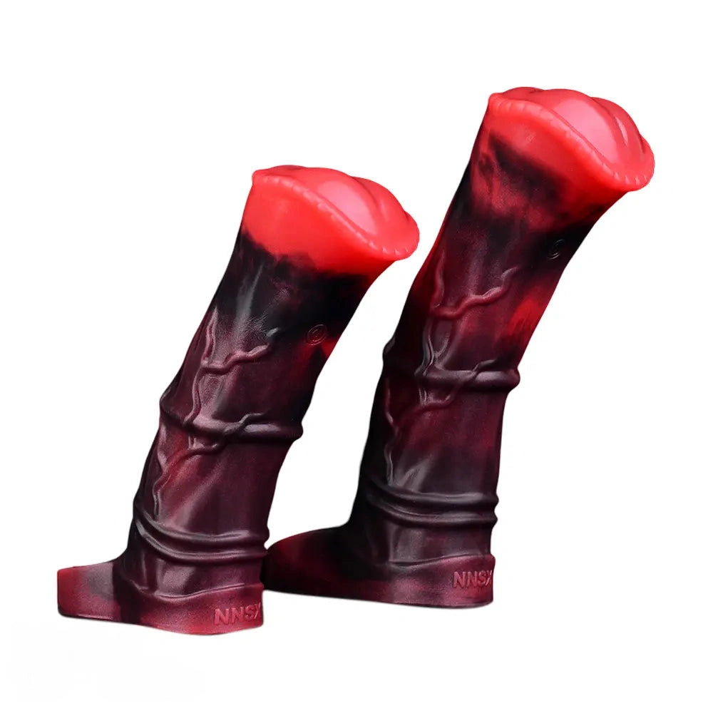 5.58in 7.17in Silicone Horse Cock Sleeve Vibrating Hollow Waterproof Dildo
