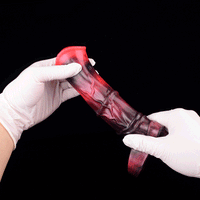 5.58in 7.17in Silicone Horse Cock Sleeve Vibrating Hollow Waterproof Dildo