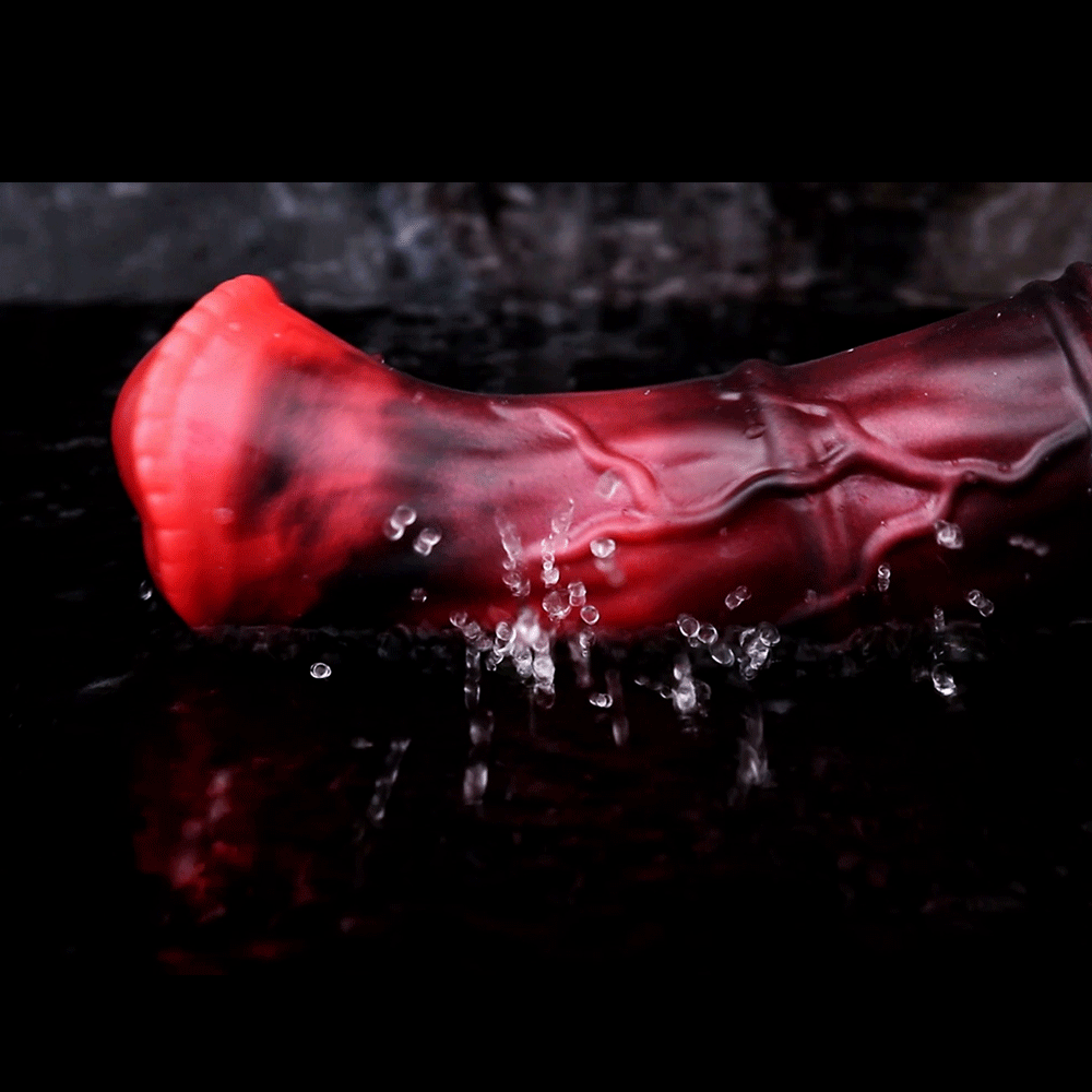 5.58in 7.17in Silicone Horse Cock Sleeve Vibrating Hollow Waterproof Dildo