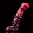 5.58in 7.17in Silicone Horse Cock Sleeve Vibrating Hollow Waterproof Dildo