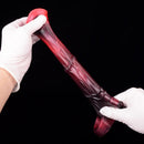 5.58in 7.17in Silicone Horse Cock Sleeve Vibrating Hollow Waterproof Dildo
