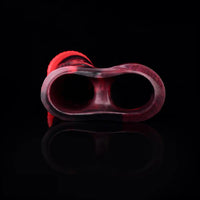 5.58in 7.17in Silicone Horse Cock Sleeve Vibrating Hollow Waterproof Dildo