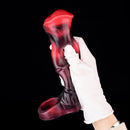 5.58in 7.17in Silicone Horse Cock Sleeve Vibrating Hollow Waterproof Dildo