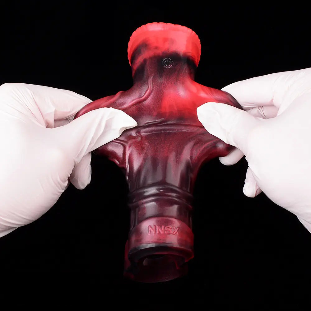 5.58in 7.17in Silicone Horse Cock Sleeve Vibrating Hollow Waterproof Dildo