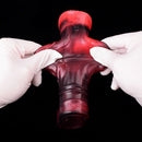 5.58in 7.17in Silicone Horse Cock Sleeve Vibrating Hollow Waterproof Dildo