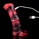 5.58in 7.17in Silicone Horse Cock Sleeve Vibrating Hollow Waterproof Dildo