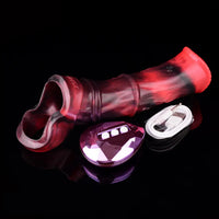 5.58in 7.17in Silicone Horse Cock Sleeve Vibrating Hollow Waterproof Dildo