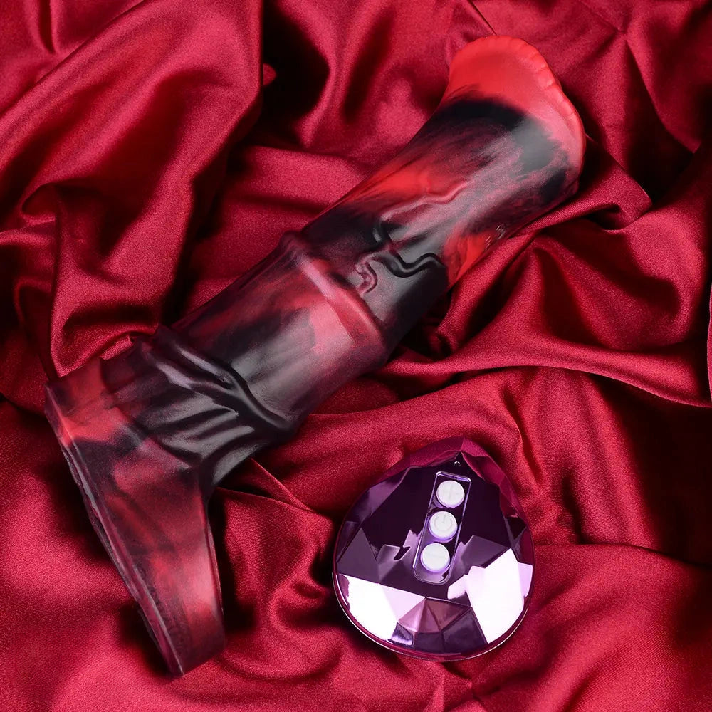 5.58in 7.17in Silicone Horse Cock Sleeve Vibrating Hollow Waterproof Dildo