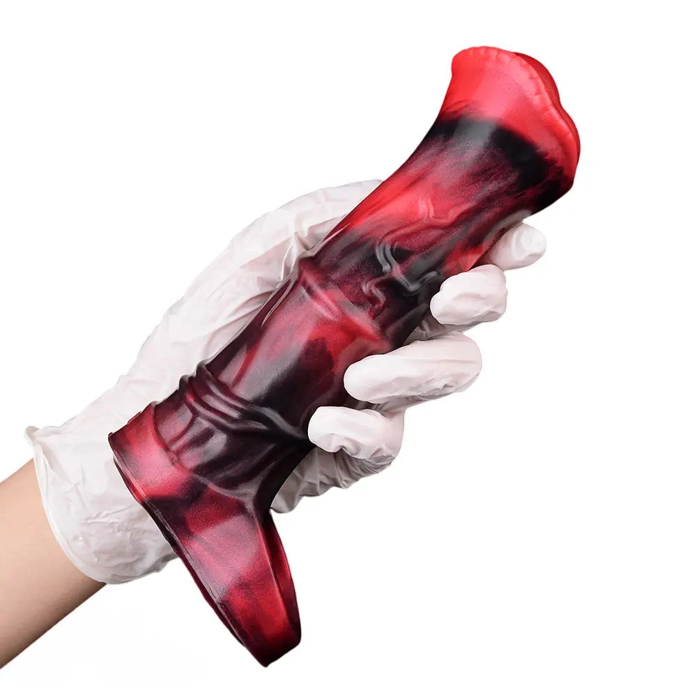 5.58in 7.17in Silicone Horse Cock Sleeve Vibrating Hollow Waterproof Dildo