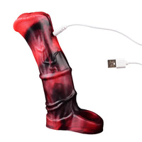 5.58in 7.17in Silicone Horse Cock Sleeve Vibrating Hollow Waterproof Dildo