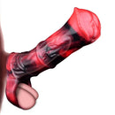 5.58in 7.17in Silicone Horse Cock Sleeve Vibrating Hollow Waterproof Dildo