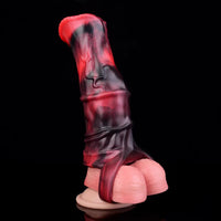 5.58in 7.17in Silicone Horse Cock Sleeve Vibrating Hollow Waterproof Dildo