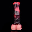 5.58in 7.17in Silicone Horse Cock Sleeve Vibrating Hollow Waterproof Dildo