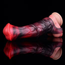 5.58in 7.17in Silicone Horse Cock Sleeve Vibrating Hollow Waterproof Dildo