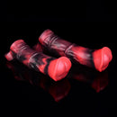 5.58in 7.17in Silicone Horse Cock Sleeve Vibrating Hollow Waterproof Dildo