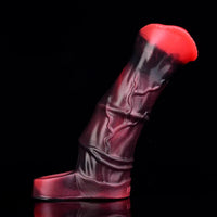 5.58in 7.17in Silicone Horse Cock Sleeve Vibrating Hollow Waterproof Dildo