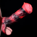 5.58in 7.17in Silicone Horse Cock Sleeve Vibrating Hollow Waterproof Dildo