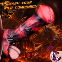 5.58in 7.17in Silicone Horse Cock Sleeve Vibrating Hollow Waterproof Dildo