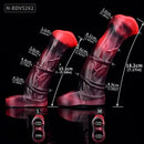 5.58in 7.17in Silicone Horse Cock Sleeve Vibrating Hollow Waterproof Dildo