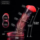 5.58in 7.17in Silicone Horse Cock Sleeve Vibrating Hollow Waterproof Dildo