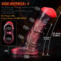 5.58in 7.17in Silicone Horse Cock Sleeve Vibrating Hollow Waterproof Dildo