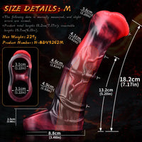 5.58in 7.17in Silicone Horse Cock Sleeve Vibrating Hollow Waterproof Dildo