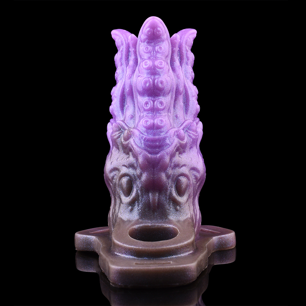 5.59in Dragon Beast Creature Odd Silicone Flexible Fantasy Hollow Dildo Sleeve