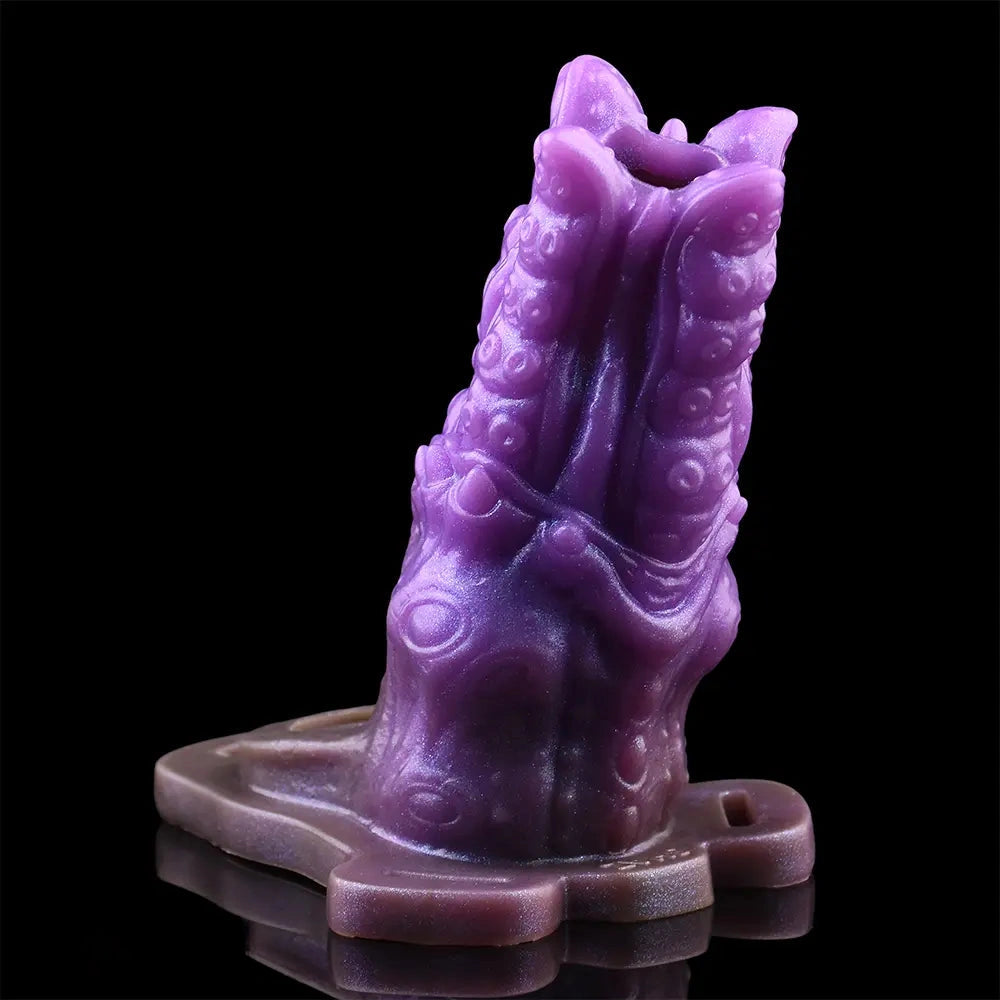 5.59in Dragon Beast Creature Odd Silicone Flexible Fantasy Hollow Dildo Sleeve