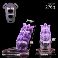 5.59in Dragon Beast Creature Odd Silicone Flexible Fantasy Hollow Dildo Sleeve