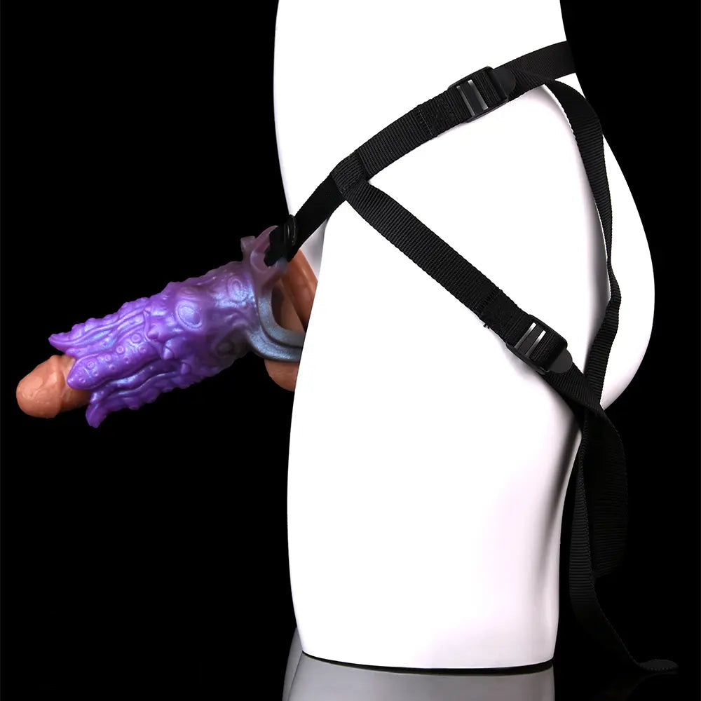 5.59in Dragon Beast Creature Odd Silicone Flexible Fantasy Hollow Dildo Sleeve