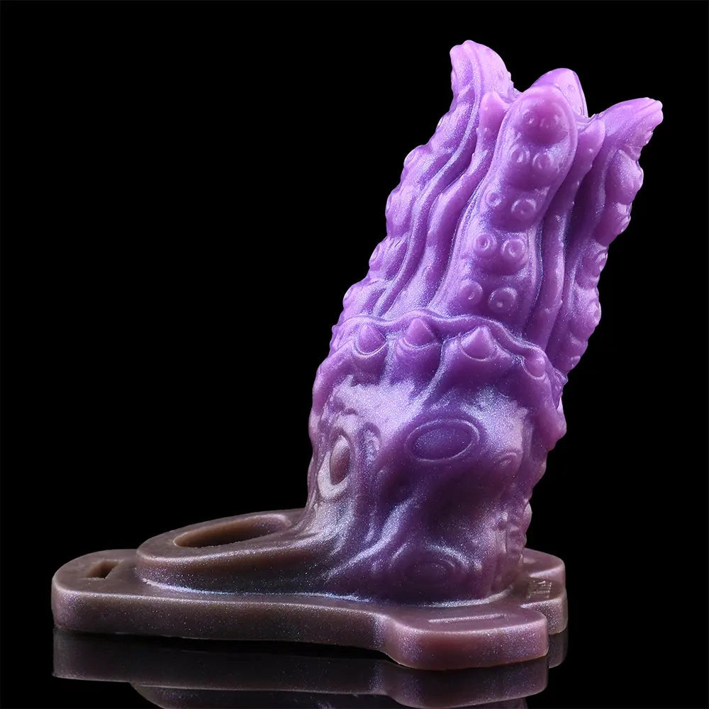 5.59in Dragon Beast Creature Odd Silicone Flexible Fantasy Hollow Dildo Sleeve