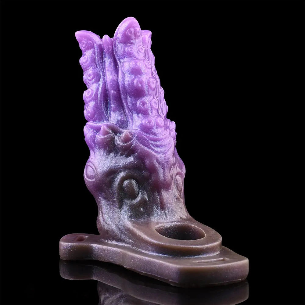 5.59in Dragon Beast Creature Odd Silicone Flexible Fantasy Hollow Dildo Sleeve