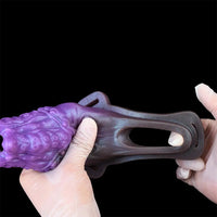 5.59in Dragon Beast Creature Odd Silicone Flexible Fantasy Hollow Dildo Sleeve