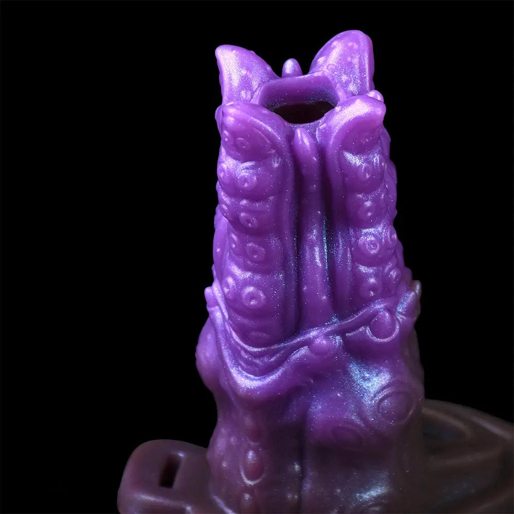 5.59in Dragon Beast Creature Odd Silicone Flexible Fantasy Hollow Dildo Sleeve