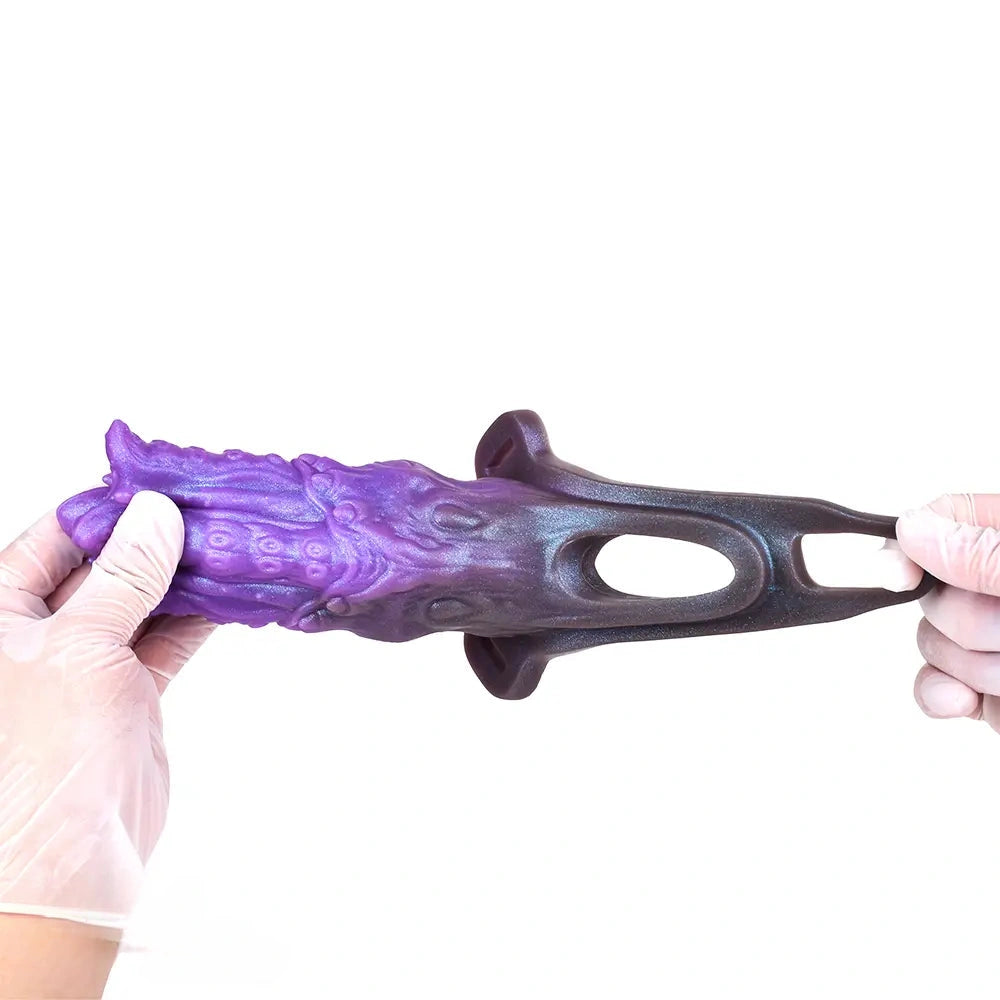 5.59in Dragon Beast Creature Odd Silicone Flexible Fantasy Hollow Dildo Sleeve