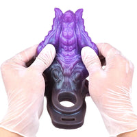 5.59in Dragon Beast Creature Odd Silicone Flexible Fantasy Hollow Dildo Sleeve