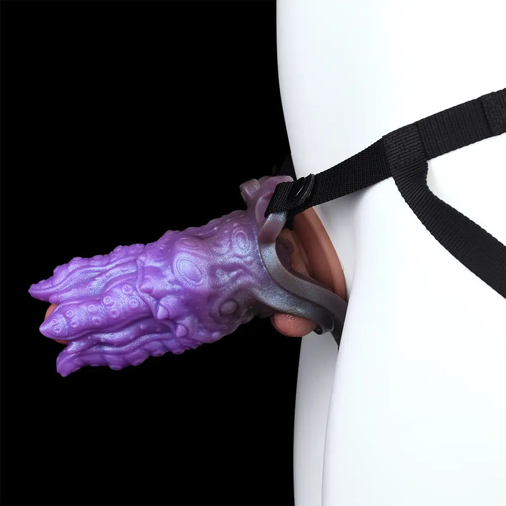 5.59in Dragon Beast Creature Odd Silicone Flexible Fantasy Hollow Dildo Sleeve