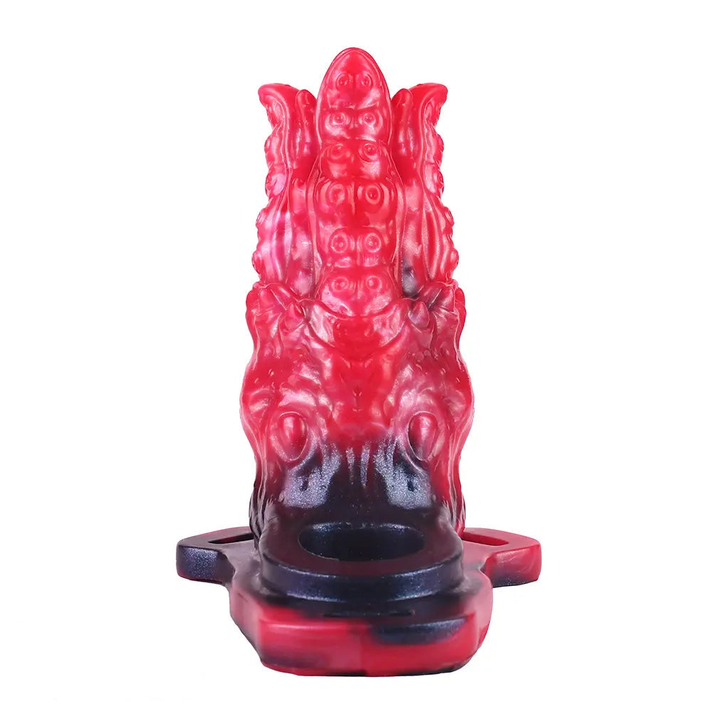 5.59in Hollow Dildo Built-in keel Vibration Remote Strapon Odd Cock Sleeve