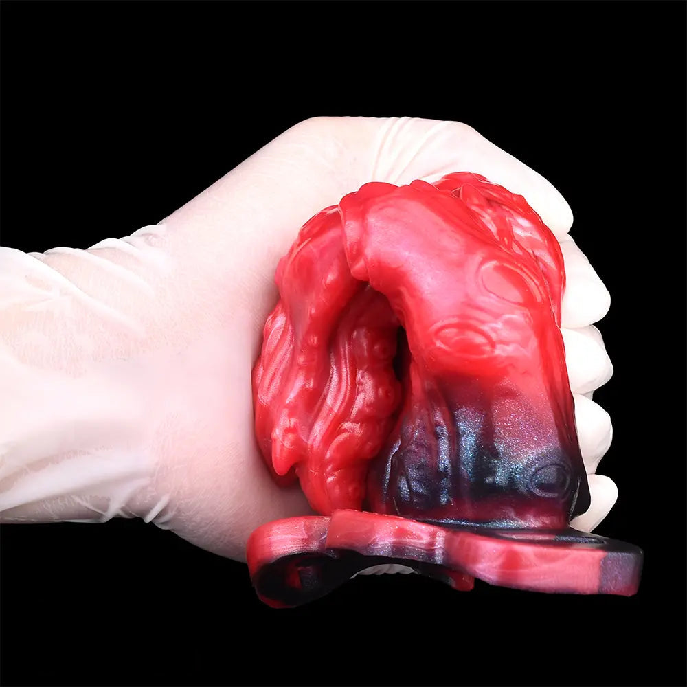 5.59in Hollow Dildo Built-in keel Vibration Remote Strapon Odd Cock Sleeve