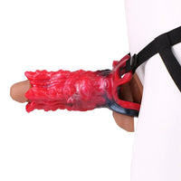 5.59in Hollow Dildo Built-in keel Vibration Remote Strapon Odd Cock Sleeve