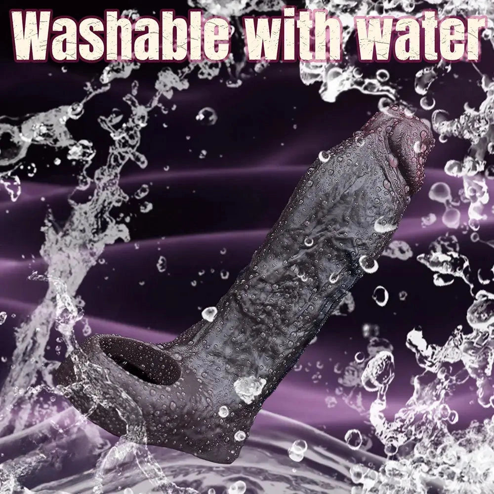 5.59in Realistic Dildo Penis Sleeve Cock Ring For Deep Stimulation G-Spot