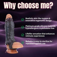 5.59in Realistic Dildo Penis Sleeve Cock Ring For Deep Stimulation G-Spot