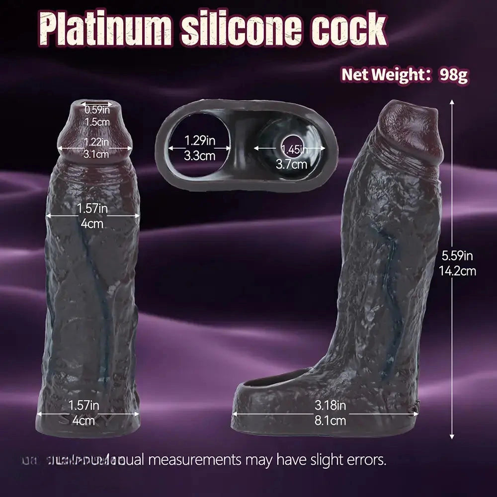 5.59in Realistic Dildo Penis Sleeve Cock Ring For Deep Stimulation G-Spot