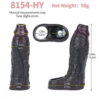 5.59in Realistic Dildo Penis Sleeve Cock Ring For Deep Stimulation G-Spot