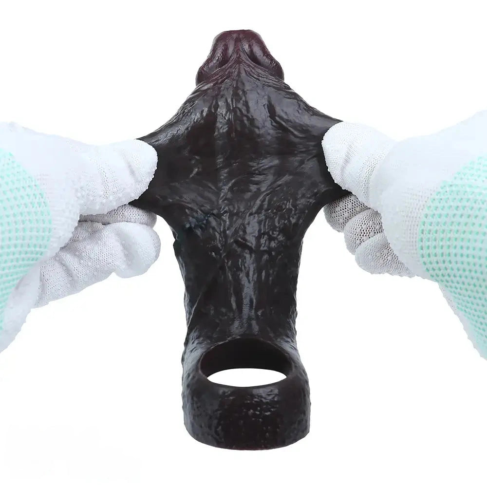 5.59in Realistic Dildo Penis Sleeve Cock Ring For Deep Stimulation G-Spot