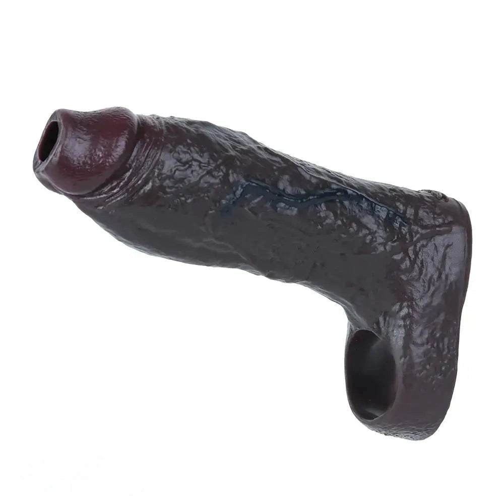 5.59in Realistic Dildo Penis Sleeve Cock Ring For Deep Stimulation G-Spot
